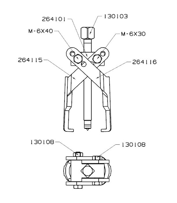 Forza Extractor de Tijera 2 Patas Finas 90x95